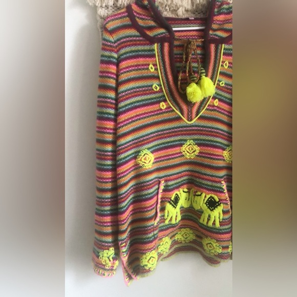 Calypso St. Barth Kynthia 100% Cashmere Hand Embroidered Pullover Sweater Rare - Picture 3 of 6